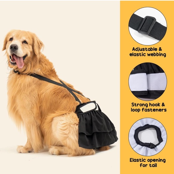 Washable Female Dog Diaper Suspender Reusable Heat Cycle Period incontinence XL - Picture 6 of 8